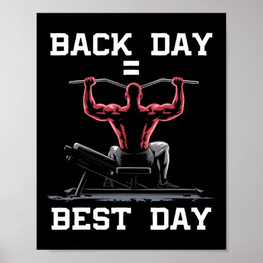 Lat Pulldown Bodybuilding Fitness Workout Poster (Vorne)