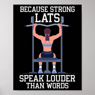Lat Pulldown Bodybuilding Fitness Workout Poster