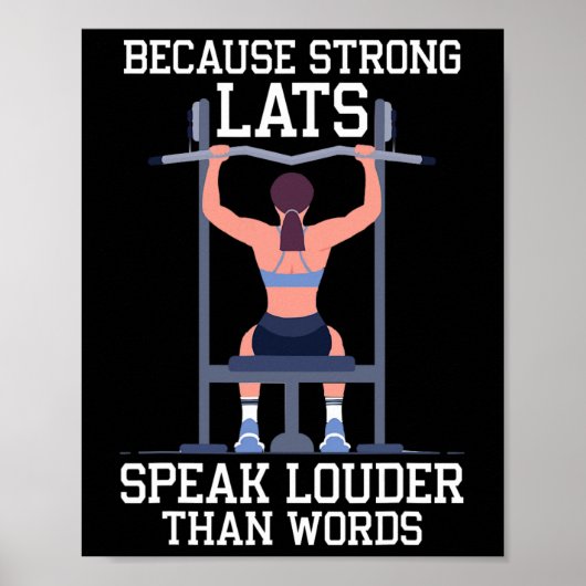 Lat Pulldown Bodybuilding Fitness Workout Poster (Vorne)