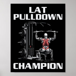 Lat Pulldown Bodybuilding Fitness Workout Poster