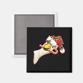 Latch Hook Faux Yarn Funny Goose Christmas Crochet Magnet (Vorderseite/Rückseite)