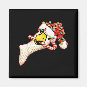 Latch Hook Faux Yarn Funny Goose Christmas Crochet Magnet (Vorne)
