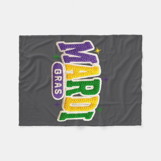 Latch Hook Mardi Gras Trendy Funny Gift Tee Men, W Fleecedecke (Vorderseite (Horizontal))