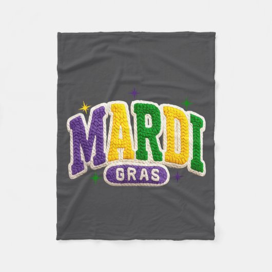 Latch Hook Mardi Gras Trendy Funny Gift Tee Men, W Fleecedecke (Vorderseite)