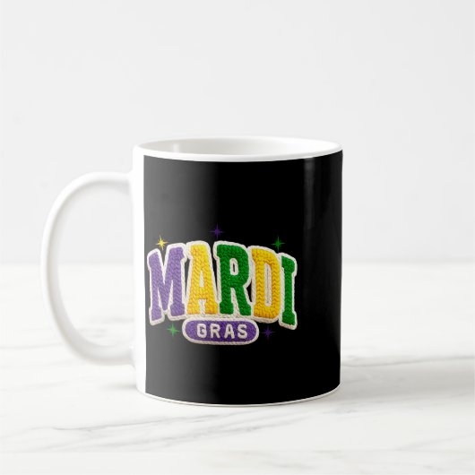Latch Hook Mardi Gras Trendy Funny Gift Tee Men, W Kaffeetasse (Links)