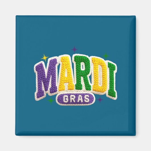 Latch Hook Mardi Gras Trendy Funny Gift Tee Men, W Magnet (Vorne)