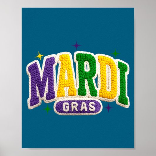 Latch Hook Mardi Gras Trendy Funny Gift Tee Men, W Poster (Vorne)