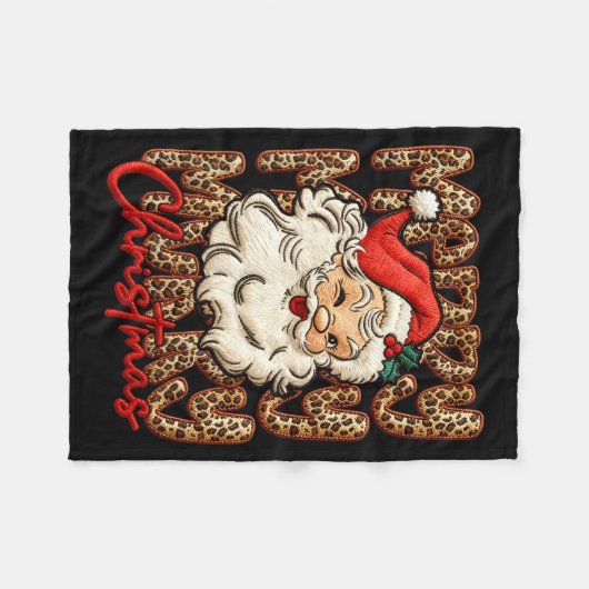 Latch Hook Yarn Crochet Coquette Merry Christmas L Fleecedecke (Vorderseite (Horizontal))