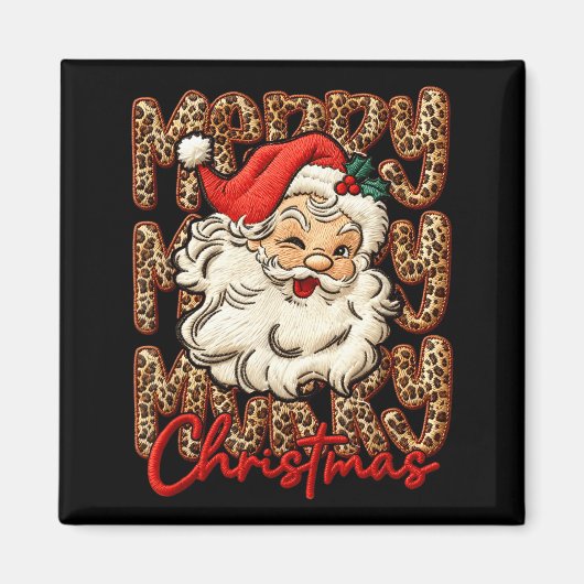 Latch Hook Yarn Crochet Coquette Merry Christmas L Magnet (Vorne)