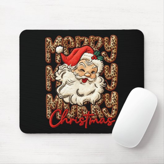 Latch Hook Yarn Crochet Coquette Merry Christmas L Mousepad (Mit Mouse)