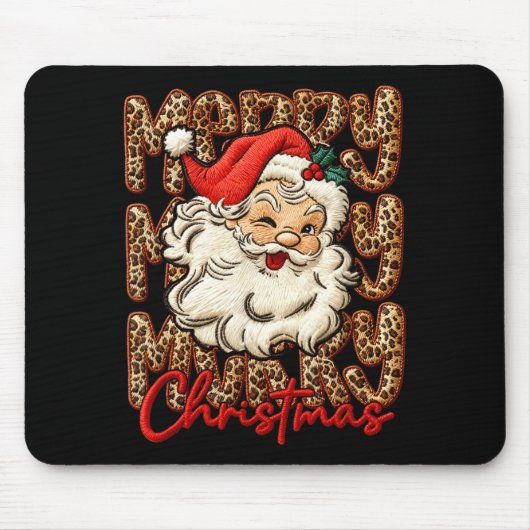 Latch Hook Yarn Crochet Coquette Merry Christmas L Mousepad (Vorne)