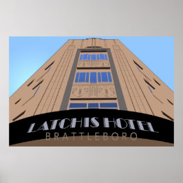 Latchis Hotel Retro Travel Poster