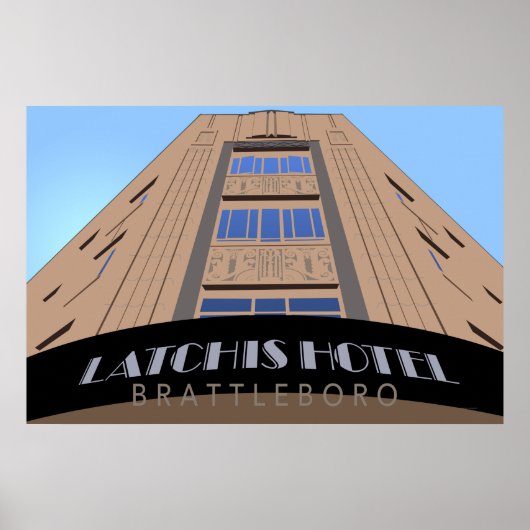 Latchis Hotel Retro Travel Poster (Vorne)
