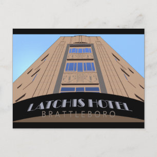Latchis Hotel Retro Travel Poster Postkarte