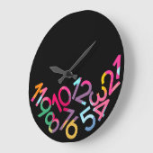 Late Anyway Fallen Numbers Funny Gravity Clock Große Wanduhr (Winkel)