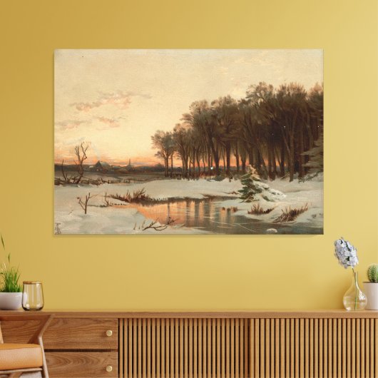 Late Autumn, Saco River Leinwanddruck (Insitu (Wohnzimmer))