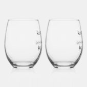 Late Late ist mein Cardio Weinglas Ohne Stiel (Rechts)