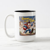 Late Late ist mein Cardio Zweifarbige Tasse (Links)