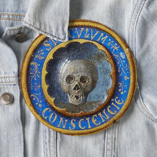 Late mittelalterlicher Manuskript-Skull Button (Beispiel)