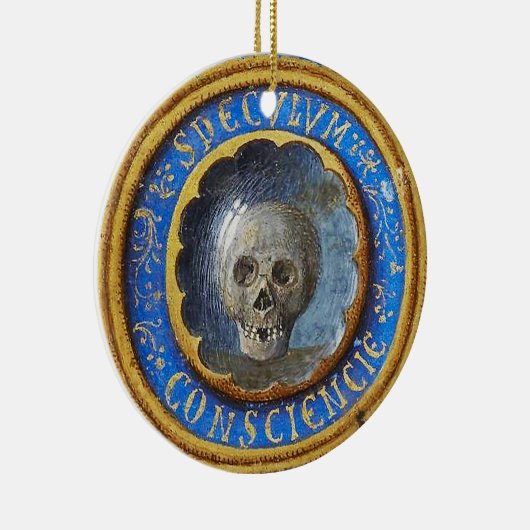 Late mittelalterlicher Manuskript-Skull Keramik Ornament (Rechts)