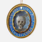 Late mittelalterlicher Manuskript-Skull Keramik Ornament (Links)