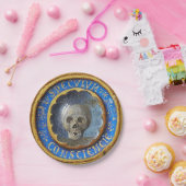 Late mittelalterlicher Manuskript-Skull Pappteller (Party)