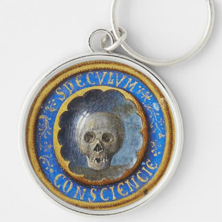 Late mittelalterlicher Manuskript-Skull Schlüsselanhänger