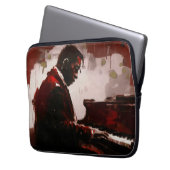Late night bar pianist laptopschutzhülle (Vorderseite Links)