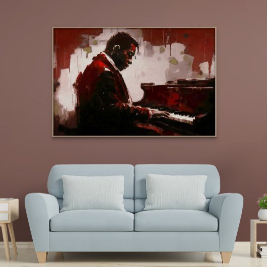 Late night bar pianist poster