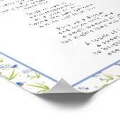 Late Night Diaper Thoughts Lily with Bluebird Poster (Ecke)