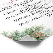 Late Night Diapers Christmas Baby Shower Poster (Ecke)