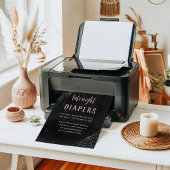 Late Night Diapers Halloween Baby Shower Sign Poster