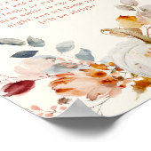 Late night Diapers Little pumpkin Baby Shower Sign Poster (Ecke)