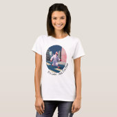 Late Night Freedom Retirement Flamingo Humor T-Shirt (Vorne ganz)