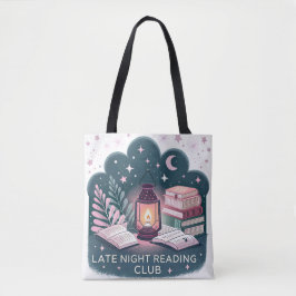 Late Night Reading Club Lattern and Books Tasche