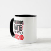 "Late run is My Cardio" Witziger Zitat Tasse (Vorderseite Links)