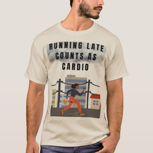 Late zählt als Cardio - Funny Gym T-Shirt (Vorderseite)