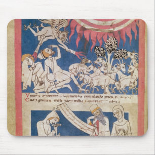 Latein 7253 15 675, f.4v: Job, der vom Gott Mousepad