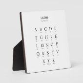 Latein Alphabet Fotoplatte (Vorderseite)