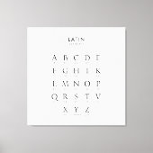 Latein Alphabet Leinwanddruck (Vorderseite)