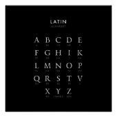 Latein Alphabet Poster (Vorderseite)