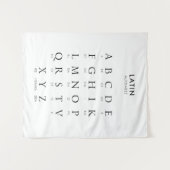 Latein Alphabet Wandteppich (Vorderseite (Horizontal))