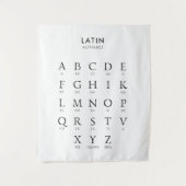 Latein Alphabet Wandteppich (Vorderseite)