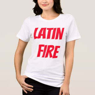 Latein Feuer Humorvoll Lustig Liebe Spanisch Hispa Tri-Blend Shirt