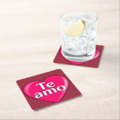 Latein - I Liebe Sie Rechteckiger Pappuntersetzer (Vor Ort)