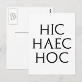 Latein Postkarte (Vorne/Hinten)