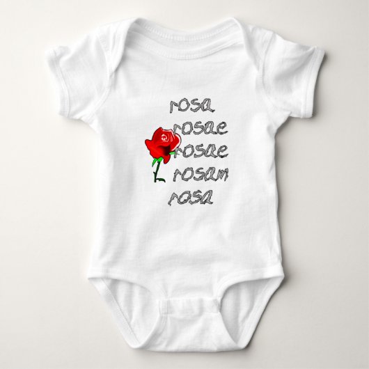 Latein Rose Deklination lateinische Baby Strampler (Vorderseite)