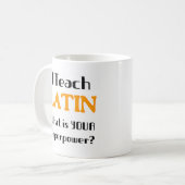 Latein unterrichten kaffeetasse (Vorderseite Links)