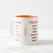 Latein-Verben-Lehrer oder -Schüler Zweifarbige Tasse (Vorderseite Links)