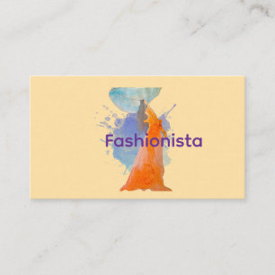 Lateinamerikanische Fashionista mit Hut Visitenkarte